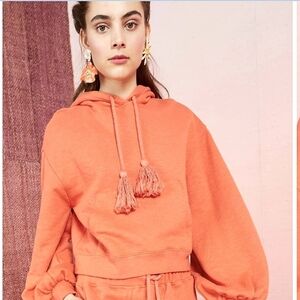 Ulla Johnson Mel Oversized Hoodie Chili Small NWOT